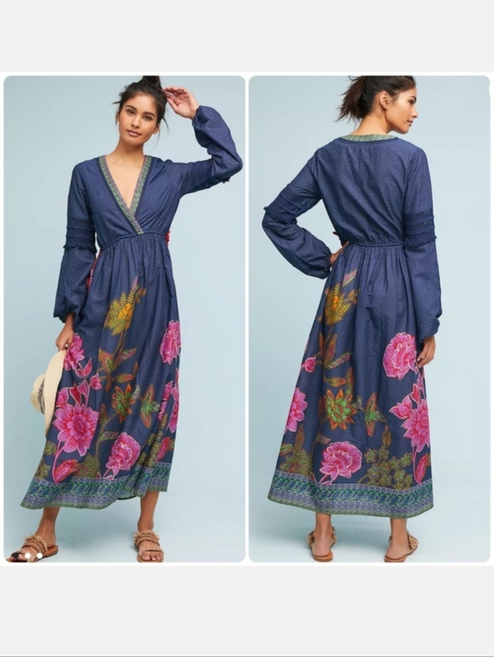 Anthropology Lilka Floral Boho Tastle Colorful Maxi Dress